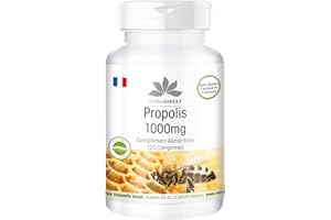 Propolis 1000mg - dosage élevé - 120 comprimés - avec 3% de Galangin | Warnke Vitalstoffe
