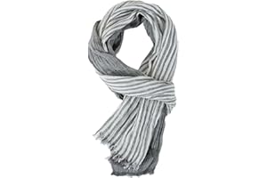 REHJJDFD Men Striped Cotton Linen Scarf Male Warm Tassel Scarves Shawl