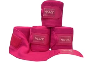 Horses Fasce da Lavoro in Pile Antipilling Fleece, Fasce per la Protezione del Cavallo, per Favorire la Ripresa Dopo Gli Sforzi e Proteggerlo da Graffi e Urti
