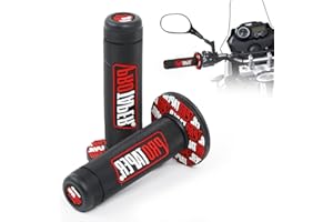 JUGUTA Motorrad Dirt Pit Bike Pitbike Griffe 7/8Inch Lenker Rubber Brake Hand Grips-Rot