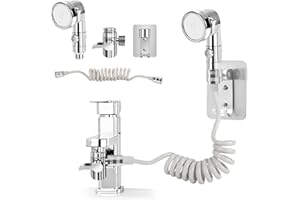 LAOYE Doccetta per Lavandino Universale Doccino per Lavandino per Lavare i Capelli Soffione Doccia per Lavandino con Tubo 1.5m e Supporto, Doccetta per Lavandino Bagno Cucina per Animali Domestici