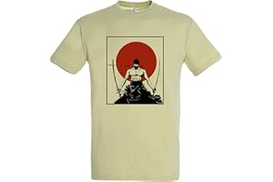 SERIVAL T-Shirt Maglietta One Piece Roronoa Zoro Cappello di Paglia spadaccino Luffy