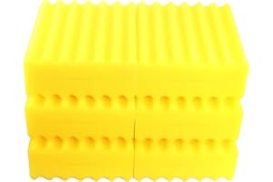INGVIEE 6 Stück Kompatibel Gelb Fein Filterschwamm für Sunsun CBF-350 CBF-350B CBF-350C CBF-550 Teich Filter