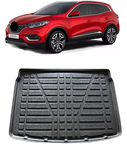 Custom Fit 3mm Rubber Car Mats For Renault Kadjar 2015+ - Front & Rear With Clips