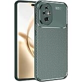 Coverzone Honor 200 ile Uyumlu Silikon Kılıf Kamera Korumalı Karbon TPU Brimstone Ultra Slim Fit Delux Haki