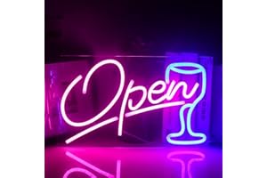 SIGNSHIP Open Neon Sign Bar Neon Signs LED Neon Light for Wall Decoration USB Beer Neon for Home Bedroom Drinking Bar Club Wedding Birthday Party Decoration