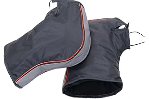 CaiTang Gants de Guidon Moto Universel Hiver - Etanche Coupe-Vent Protection de Main Chaud Anti-Froid, Imperméables Installé sur Poignée pour Scooter Cyclisme Motocyclette