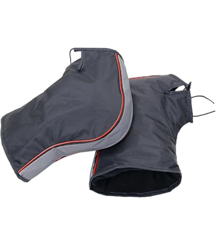 Bikers Gear motorfiets Thinsulate en waterdichte lederen handschoenen, zwart, maat klein