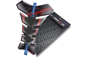 FOOQS Tankpad für Suzuki Sv 650 S Sv650S 650s Sv1000 1000 SV1000S (Schwarz)