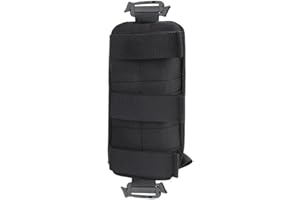 CRSUSUKJ Borsello Tattico da Cintura Tattica Marsupio Pratico Versatile Borsello da Cintura Pouch,Tattico Marsupi Sportivi Multiuso Sacchetto Uomo per Telefono, Campeggio Caccia Trekking. Nero