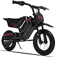 EVERCROSS EV05M Electric Motorcycle for Kids, 150W Kids Ride On Motorcycle, 8/16 km/h Speed Modes & 15 km Long-Range Electric Motorcycle, 12'' Moto Cross for Children Aged 3-12 Years