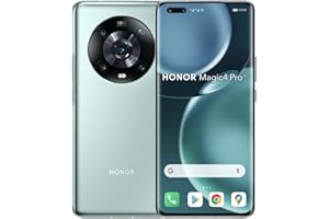 HONOR Magic4 Pro - 5G Smartphone 8+256 Go, Écran Incurvé 6,81" 120 Hz, Snapdragon 8 Gen 1, Triple Caméra 50 Mpx, SuperCharge 100W, Batterie 4600 mAh, IP68, Android 12, Cyan