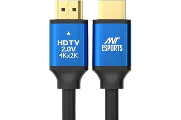 Ant Esports AEH110 4K HDMI Cable with Blue Metal Cap - 10 Meters I 2.0 HDMI I 24K Gold-Plated I High Speed 18Gbps HDTV Cable