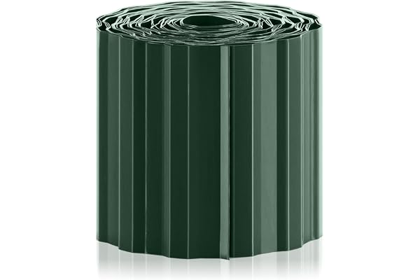 com-four® Bordure de pelouse en Plastique - Bordure de Plate-Bande pour pelouses, parterres de Fleurs ou comme Bordure de Tonte - Longueur réglable Individuellement - 15 x 900 cm