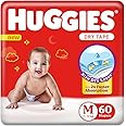 Huggies Complete Comfort Dry Tape Medium (M) Size Baby Tape Diapers, 60 count, with 5 in 1 Comfort