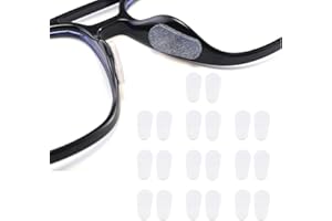 OPUGIT Anti-Slip Adhesive Eyeglass Nosepad, 10Pairs Ultra Thin Silicone Glasses Nose Piece pad for Plastic Frames Glasses Sunglasses(Transparent,1.5mm)