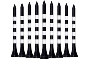 LIKOSO Bamboo Golf Tees 83mm/70mm/54mm/38mm Pack of 100 Golf Tees with Height Markers, Biodegradable Sustainable Reduced Friction