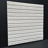 60 * 60cm Weiß 3D Ziegel Wandaufkleber Selbstklebend Panel Abziehbild Tapete – 03, Style 10 - 9