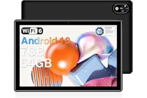 DOOGEE U9 Tablet 10 Pollici 7GB RAM + 64GB ROM (1TB TF), WiFi 6 Tablet Android 13, 10.1” 1280 * 800 HD+ IPS Tablet PC, ablet in Offerta Bluetooth 5.0/5060mAh/OTG/Tipo C/3.5mm Headphone Jack, Nero