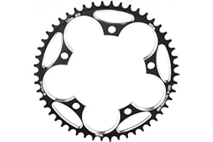 YBEKI Plato 130BCD 38-60T - Monoplato Redondo 7075-T6 CNC para Bicicleta Carretera, Compatible Shimano/SRAM 8-12 Velocidades, Diseño Estrecho-Ancho Anticaída, 45% Más Ligero (Cert. ISO 13041) ﻿