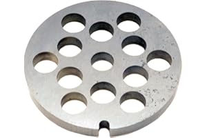 PUREPOWER Lame de Hachoir à Viande Disque à Trous, à Disque En Acier Inoxydable avec Trous de 10 mm | pour Affûteur Hachoir Bosch, Zelmer, Chambre Numéro 8 – 61 mm