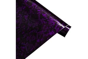 Arespark Covering Carbone forgé,Film Autocollant Adhésif,Carbone de Vinyle,Autocollant Imperméable pour Autos & Motos,150 * 30cm (Violet, 150 * 30cm)