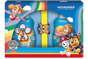 Naturaverde | Kids - Paw Patrol Gift Set "Braccialetto Slap", Bagnosciuma 200ml, Shampoo 200ml e Braccialetto, Confezione Regalo