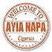 Produktbild 2 x 10cm/100mm Ayia Napa Zypern Vinyl Selbstklebende Sticker Aufkleber Laptop Reisen Gepäckwagen Cool Zeichen Spaß #6753
