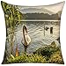 Produktbild Violetpos Kissenbezug 40 x 40 cm Weiß Schwan Home Decor Werfen Kissen
