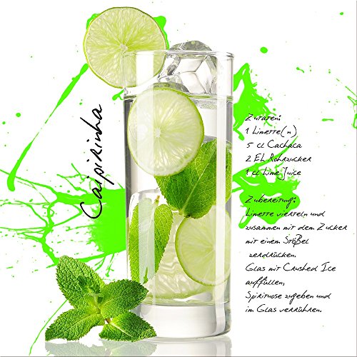 artissimo, Dekopanel, Deco Panel, ca. 30x30cm, PE5762-PA, Cocktail: Caipirinha, Bild, Wandbild, Wanddeko, Wanddekoration, Poster auf Decopanel