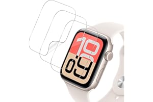 HidWee 3 Pièces Protection Écran Compatible avec Apple Watch SE 3 40mm, HD Sans Bulles Protection D'écran en TPU Flexible[Pas le verre], Anti-Huile/Anti-Rayures [Transparent]