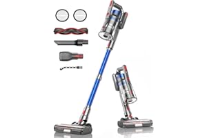 BUTURE VAC Aspiradora Sin Cable de 38KPA/450W, 55 Min Batería Extraíble Aspiradora Escoba Sin Cable, Cepillo de Rodillos Antienredos, Aspirador Sin Cable para Alfombra/Suelo, Aspirador Doméstico para Mascotas