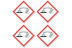HAVATI Simbolo di pericolo: cartogramma di pericolo UN/GHS, adesivo: 10 cm, 4 pezzi