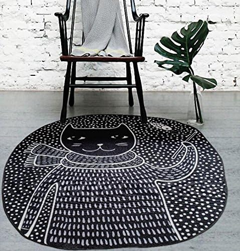 Cartoon Black And White Children's Room Carpet/Bedroom Bedside Mats/Lovely Multi-functional Living Room Foot Pad-A 50x55cm(20x22inch)