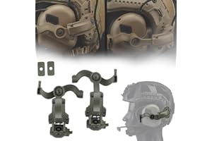 WLXW Cuffie Tattiche per Softair (Montate sulla Testa E sul Casco),Cuffie Militari con Cancellazione del Rumore per con Adattatore per Guida Tattica per Casco con Rotazione Multi-Angolo