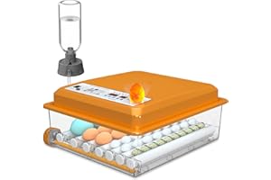 Chalixion Incubadora Huevos Gallina para 36 huevos, Incubadora de Huevos Automatica con Control Temperatura, 5 Modos de Incubación Automáticos, Pantalla de Humedad, Llenado Automático de Agua y Volteo