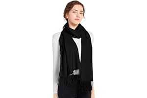 ELF KUCKUCK Kuschelige Warme Winter Schals - Langer Damen Schal mit Baumwolle Fransen - Kaschmir Gefühl