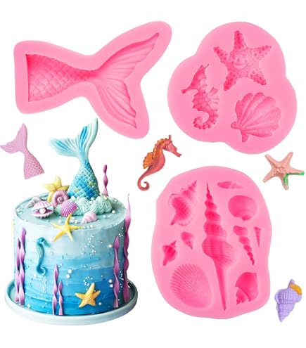 Moules à Fondant De Noël En Silicone – Lot De 4 (Père Noël, Maison, Bonhomme De Neige, Renne) – Pour Décoration Gâteaux