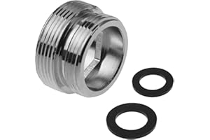 Sinirttou Adapter Außengewinde,M22 zu M20 Aussengewinde Wasserhahn Doppelgewinde Wasserhahn Adapter mit Gummidichtung für Wasserfilter,Küchenspüle Luftsprudler Adapter