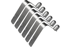 Tubayia Lot de 6 Barres de Padel en Acier Inoxydable avec Clip à Ressort