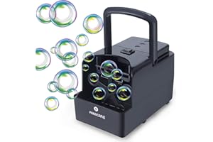 PANAMALAR PANACARE Macchina per Bolle di Sapone, Automatica Professionale Macchina a Bolle per Bambini 1500+ Bolla al Minuto, Portatile Soffiatore di Bolla Giocattoli per All'aperto Festa Matrimonio