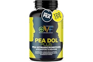 PARAFARMACIA, ORGANIC VITAMINS & FOOD OVF PEA DOL Plus 600mg con Boswellia e Quercetina in sinergia, 120 cps, Pea Ultramicronizzata, Potente Supporto per disturbi e tensioni localizzate con PEA, Pea Ultramicronizzata