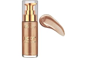 ‎TITIMORE TITIMORE Körper Highlighter Öl Body Luminizer Schimmeröl Flüssig Glitzer Creme Body Glitter Oil Highlighter Körper Flüssiger Körper Glow Schimmer Makeup für Gesicht Körper Bein (Roségold)