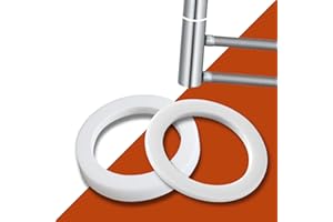 KTC-HOME - Lot de 50 rondelles de qualité supérieure pour toutes les portes de chambre - Rondelles en plastique extra solides - (10,2 x 15 x 1 et 2 mm) - Lève-porte pour charnières de porte contre les