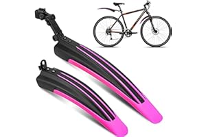 Favuit Garde Boue de Vélo, Universelle Réglable Garde-Boue VTT Kit Epaissir Elargir Les Ailes Avant Garde-Boue Arrière pour 20-26 Pouces Vélo de Montagne Vélo de Route Bike de Ville