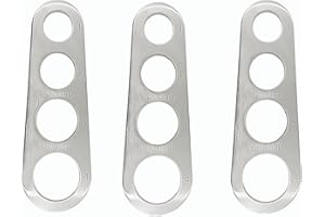 KUOXAN 3 Pcs Spaghetti Measure Tool, Pasta Portion Measure, Spaghetti Tester for Pasta and Noodles(Silver,Stainless Steel）