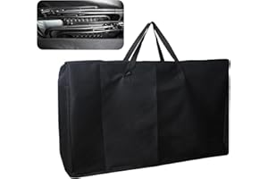 OSTLTTYN Large Garden Chair Furniture Cushion Storage Bag, 105x73x28cm Heavy Duty 600D Reclining Folding Chairs Cover for Beach Lounge Camping Gravity Folding Patio Chaise, Extra Large Travel Bag, Black