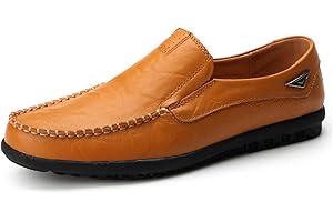 ARO LORA Hommes Mocassins Loafers Chaussures Slip on Chaussures Bateau et Mocassins pour Hommes Penny Confort Chaussures de Conduite Plat Chaussures