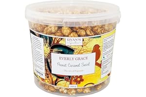 ‎RYAN'S SPECIALTIES Everly Grace Gourment-Popcorn - Peanut Caramel Swirl Popcorn (700g) - Knuspriges Popcorn mit Deutscher Qualität und Amerikanischem Geschmack, Buttriges Karamell und Erdnussbutter - Partysnack