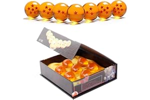 NTEVXZ 7PCS Stelle in Acrilico Trasparente Play Balls,Crystal Play Balls,4.3 cm Decorazione Cosplay Balls con Scatola Regalo,Decorazione Cosplay,Compleanno,Natale,Halloween,Giorno dei Bambini